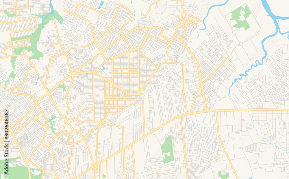 Printable street map of Ananindeua, Brazil