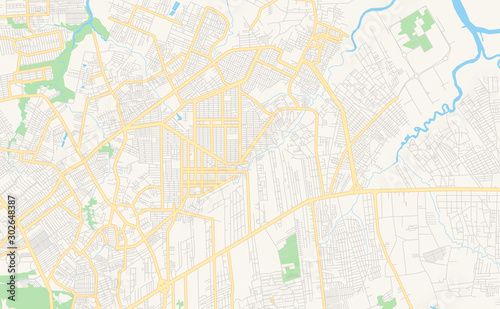 Printable street map of Ananindeua, Brazil photo