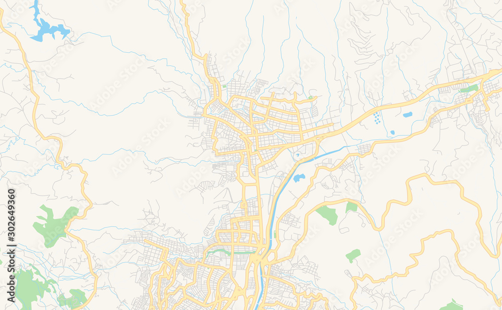 Printable street map of Bello, Colombia