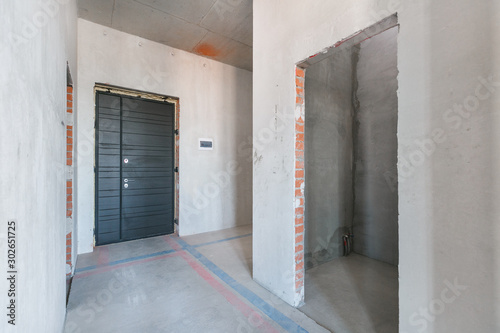 interior of the apartment without decoration