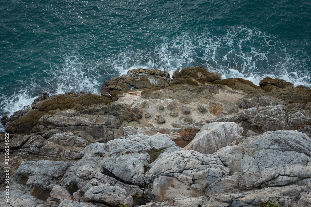 Portovenere Ligurie Italy. Coast and rocks Portovenere Ligurie Italy. Mediterranean Sea