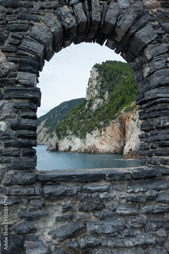 Fototapeta Naklejka Na Ścianę i Meble -  Portovenere Ligurie Italy. Coast and rocks. Mediterranean Sea