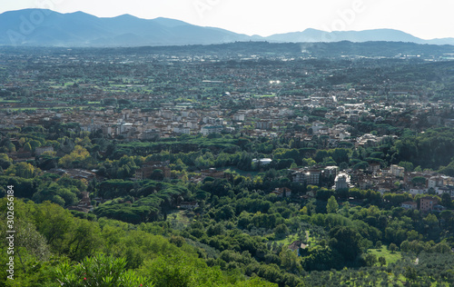 Lucca Tuscany Italy. Panoramic view