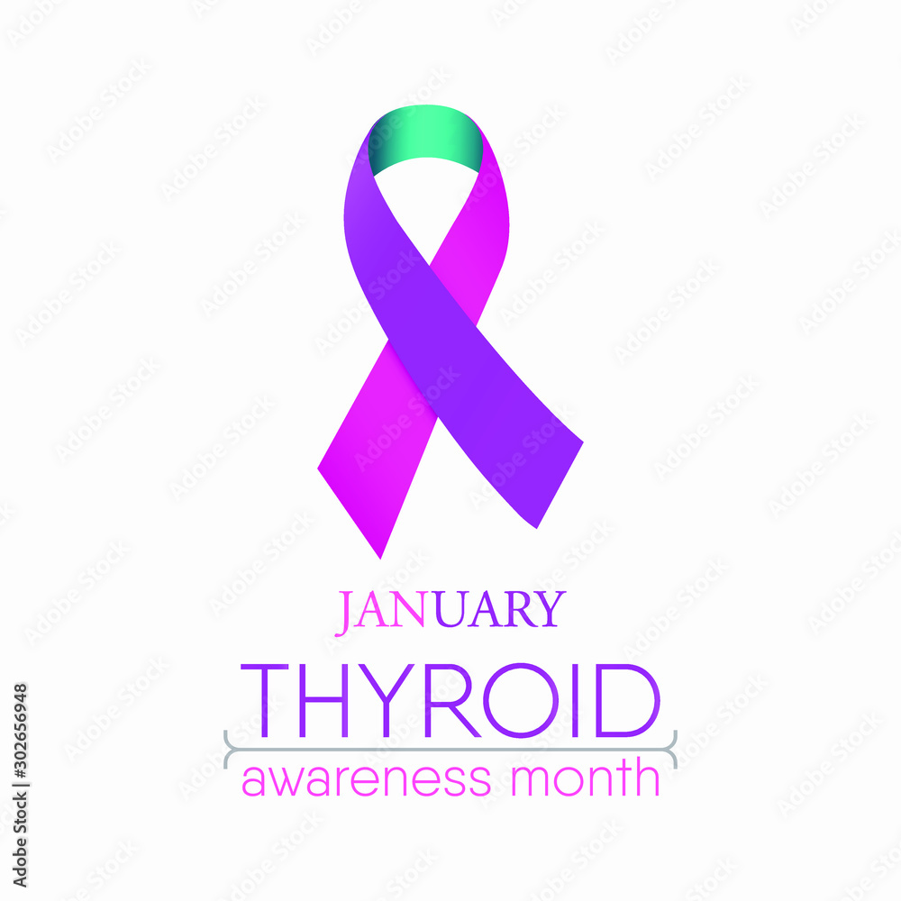 Vector illustration on the theme of Thyroid awareness month of January. Vector illustration on the theme of Thyroid awareness month of January.