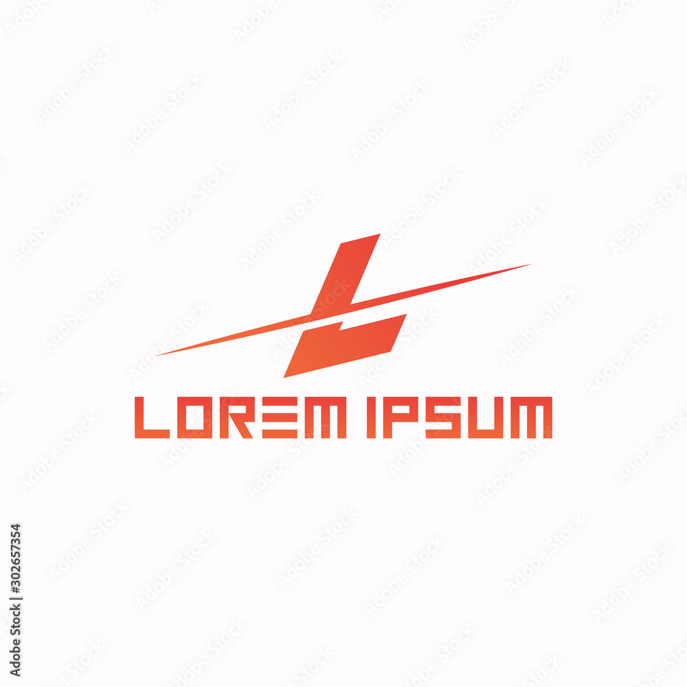 L letter logo design template full vector