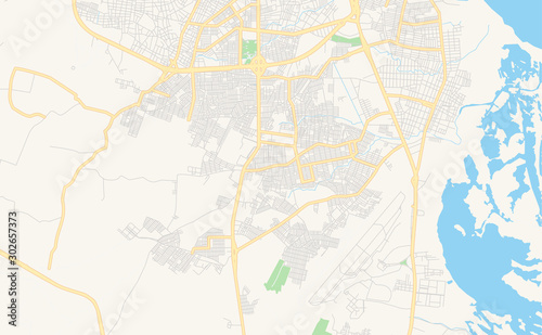 Printable street map of Soledad  Colombia