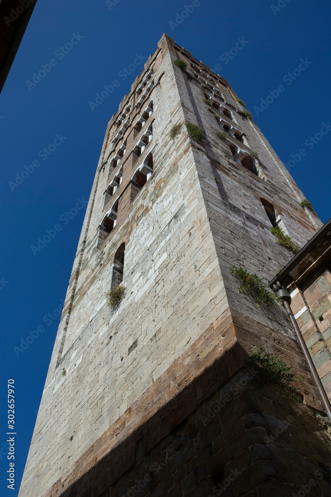 Lucca Tuscany Italy. City wall. San frediano church Lucca Tuscany Italy. City wall. San frediano church