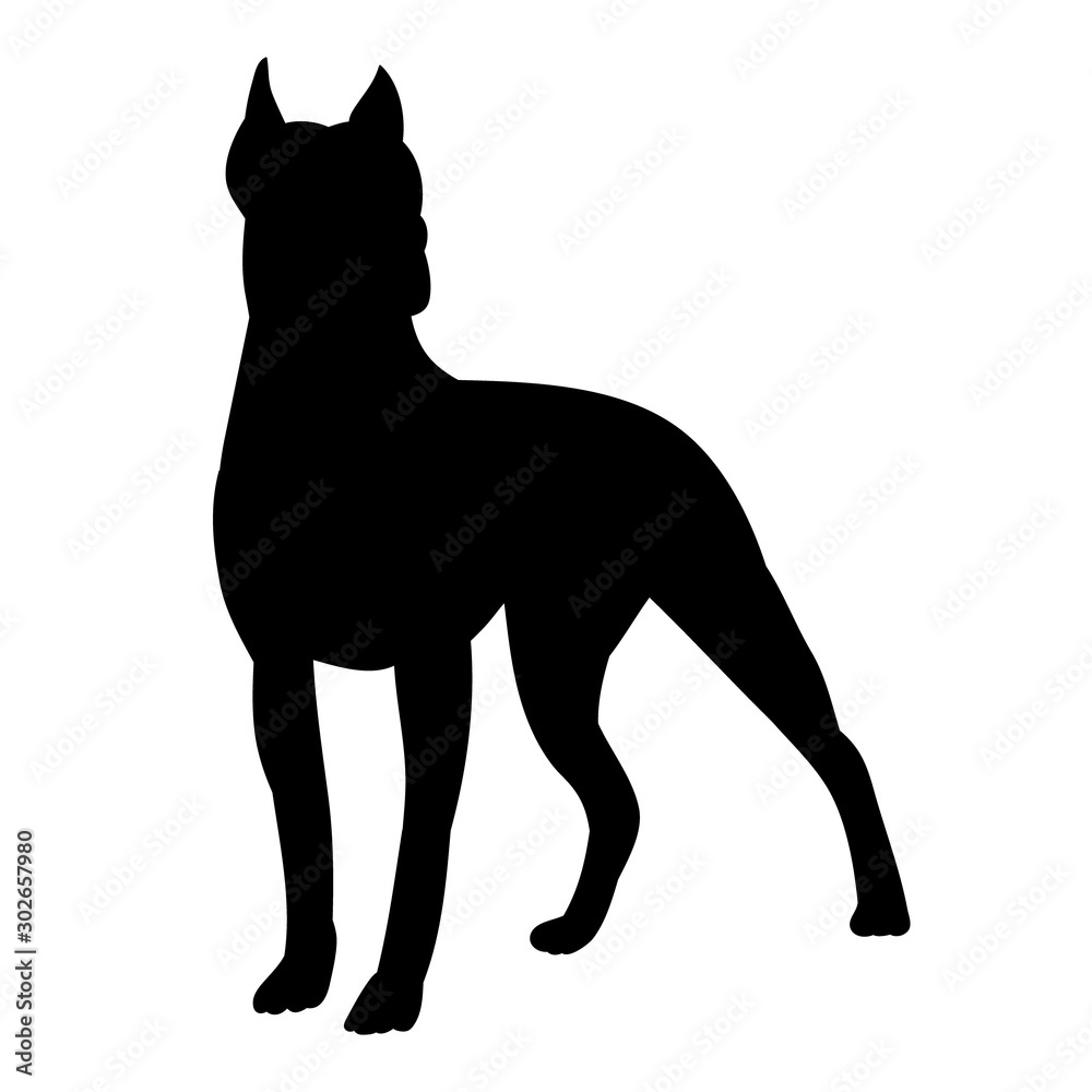  icon, black silhouette of a dog