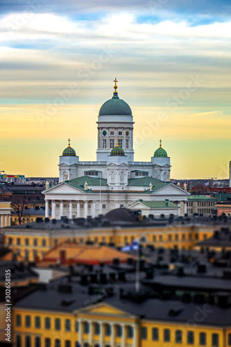 The Helsinki Cathedral (Finnish Evangelical Lutheran), Finland © Dronandy