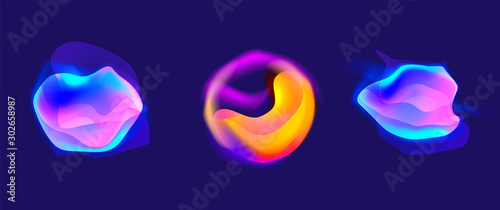 Colorful flow liquid in future design style. Trendy Innovations blend systems. Beautiful fluid shape. Awesome abstract overflow substance. Concept spot for design.