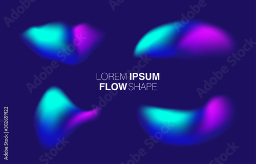 Colorful flow liquid in future design style. Trendy Innovations blend systems. Beautiful fluid shape. Awesome abstract overflow substance. Concept spot for design.