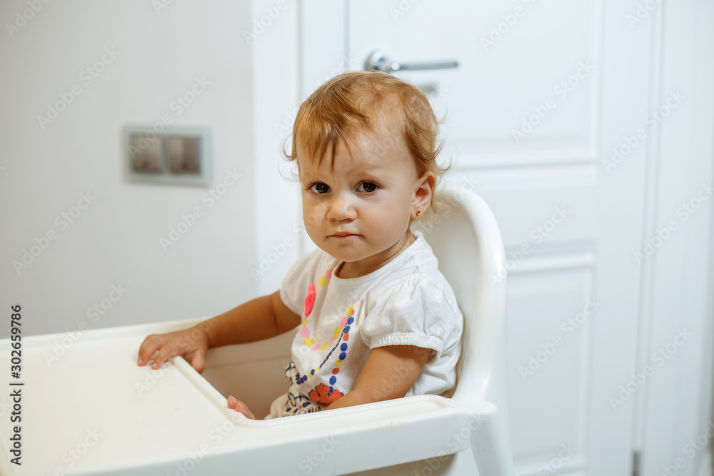 Nice baby waiting for mom to feed him with food. Nice baby waiting for mom to feed him with food.