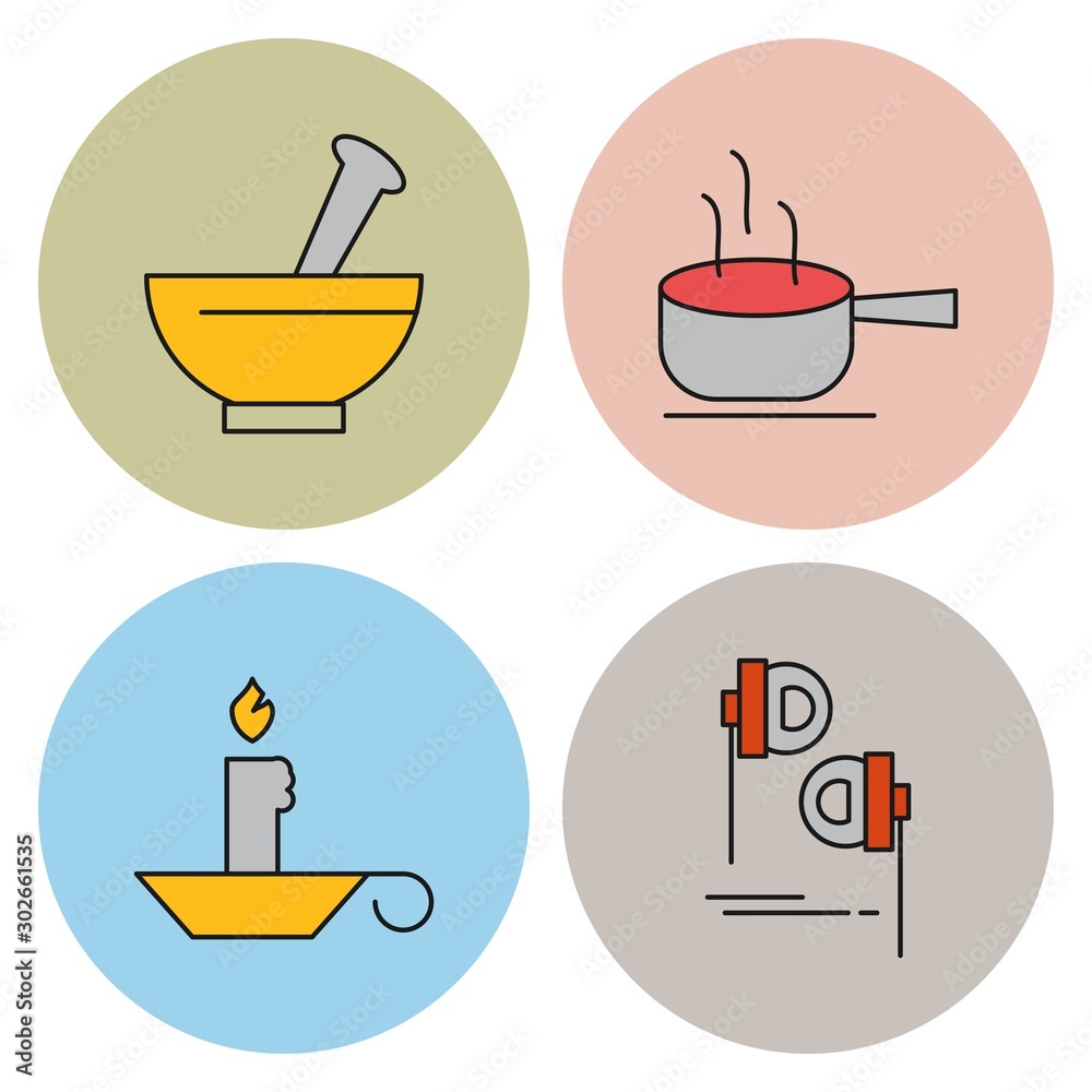 4 Simple Universal Related Color Icons 4 Simple Universal Related Color Icons