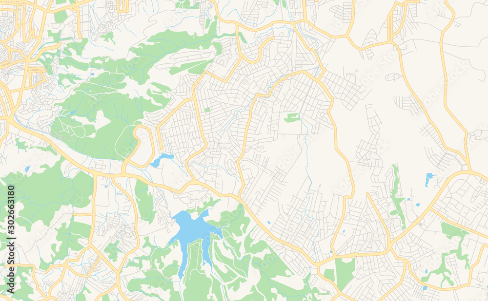 Printable street map of Viamao, Brazil
