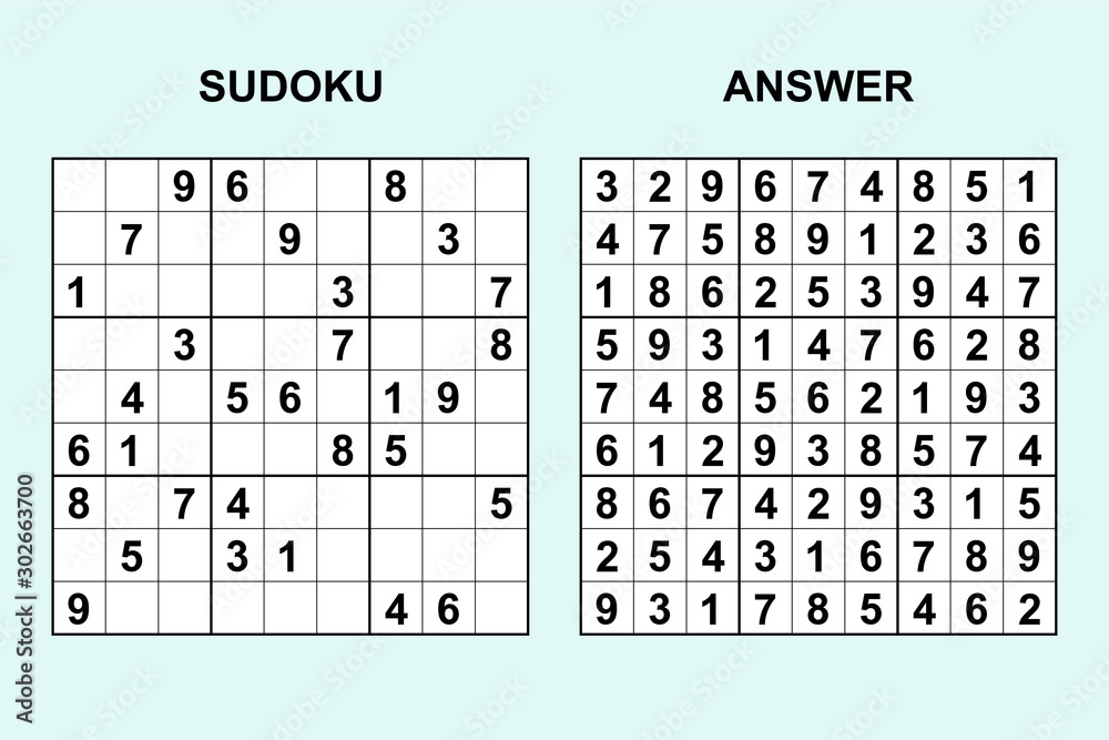 Imagens vetoriais Sudoku