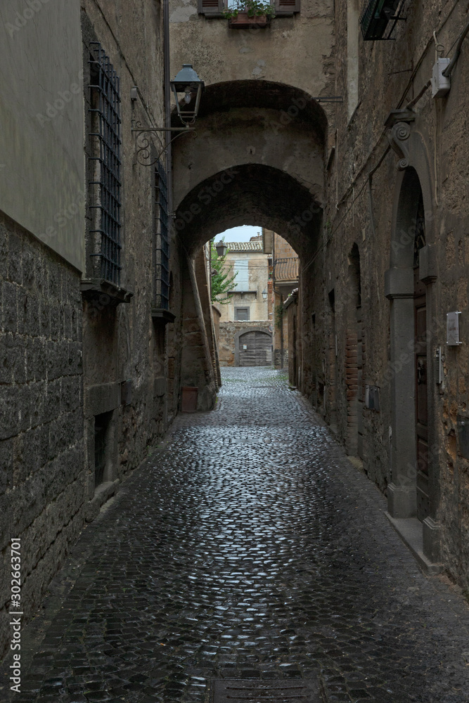 Orvieto Italy.Narrow streets. Tuscany
