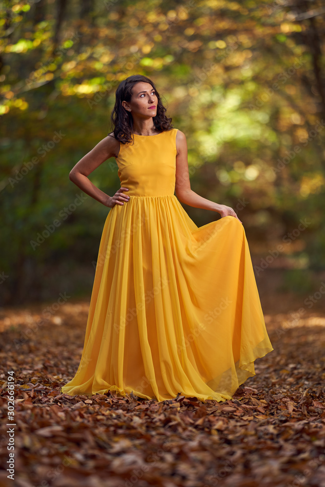 Autumnal portrait of a beautiful woman