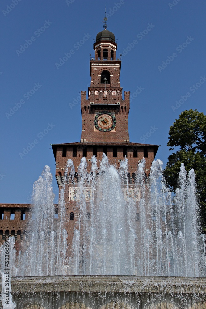 Italy, Milan: The Sforzesco Castle.