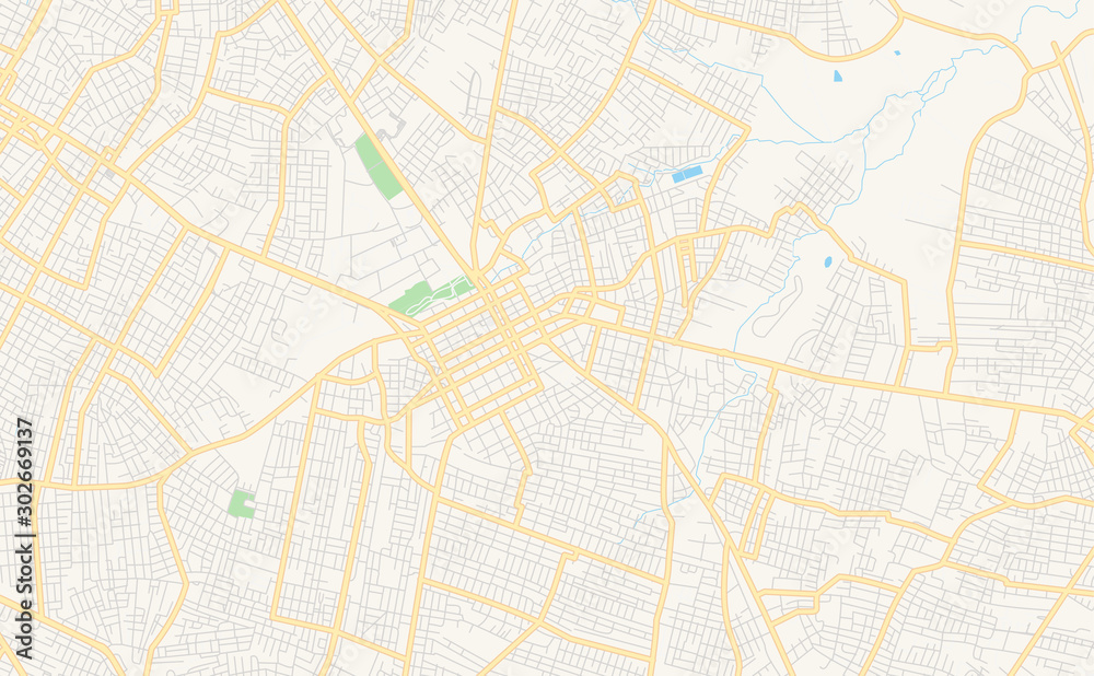 Printable street map of San Lorenzo, Paraguay