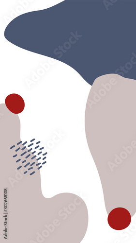 Vector abstract creative background in minimal trendy style with copy space for text. Design template for social media stories and bloggers. Simple, stylish and minimal design for banner