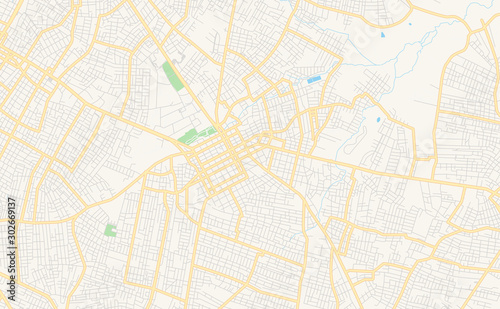 Printable street map of San Lorenzo, Paraguay