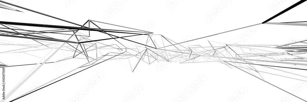 3d ILLUSTRATION, of abstract background, METAL MESH texture, wide panoramic for wallpaper