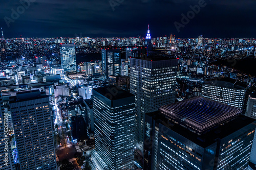 都庁展望台から見る新宿の夜景