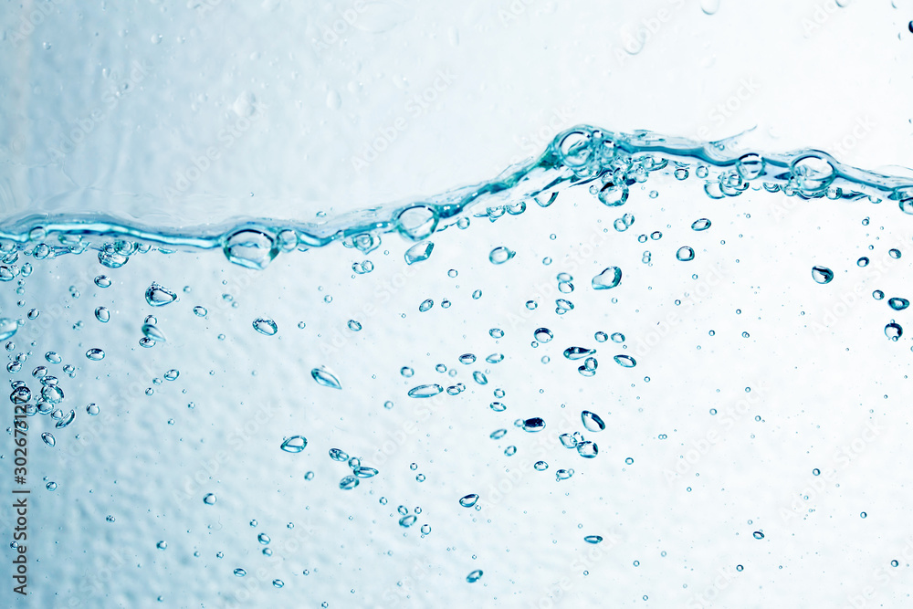 Closeup bubbles underwater on white background. Closeup bubbles underwater on white background.