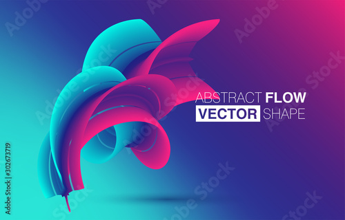 Colorful flow liquid in future design style. Trendy Innovations blend systems. Beautiful fluid shape. Awesome abstract overflow substance. Concept spot for design.
