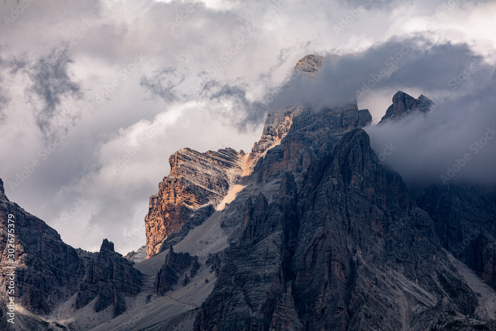 Mountain alpine landscape. Dolomites, Italy