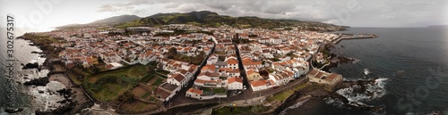 Aerial view of the small village