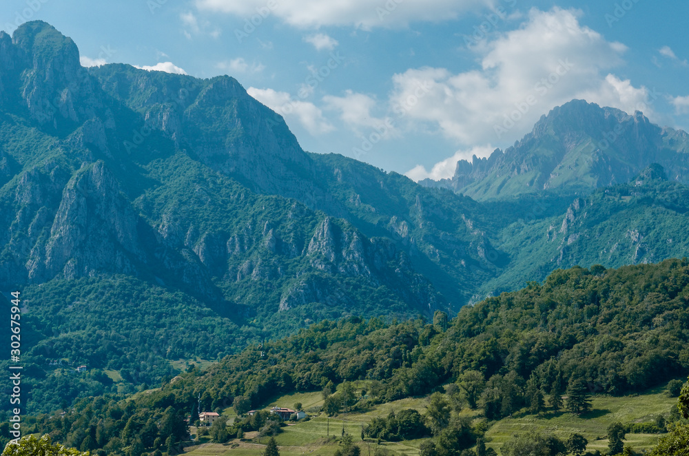 Alpine landscape near Lecco, Lombardia, Italy