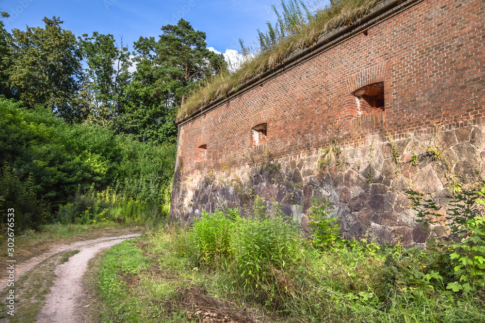 Historic Prussian fortress Boyen in Giżycko, Masuria, Poland.