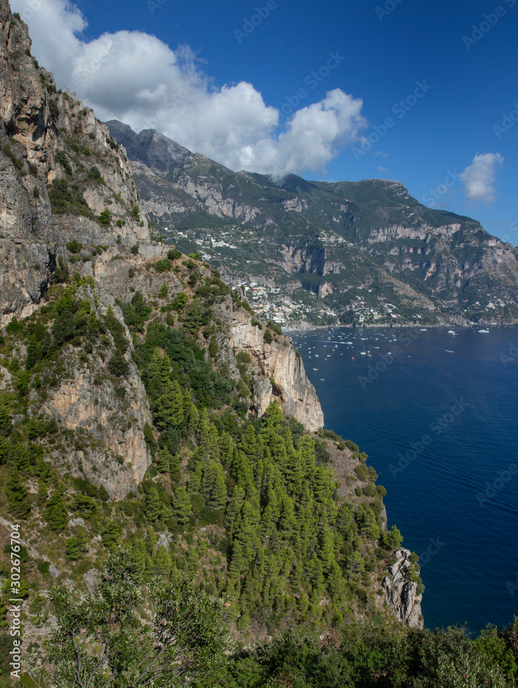 Amalfi coast Italy. Salerno region. Mediterranean. Mountains.