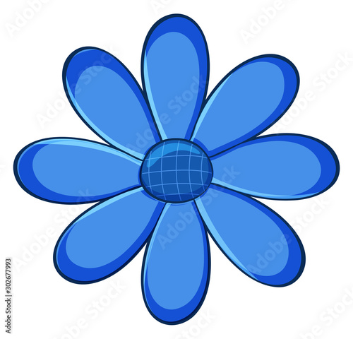 Single flower in blue color