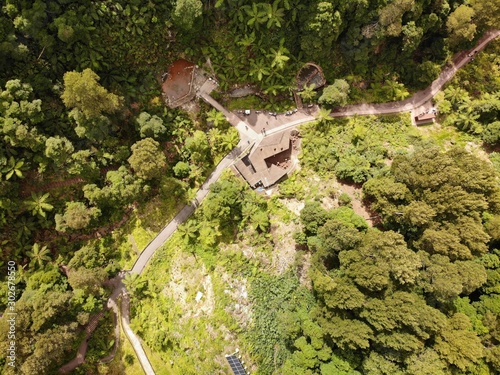 The natural hot springs in the forest