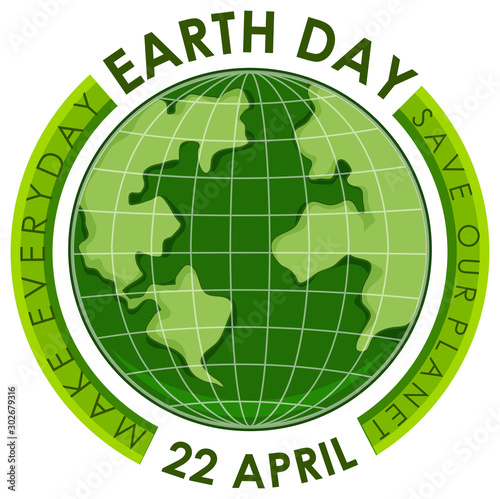 Green earth day poster