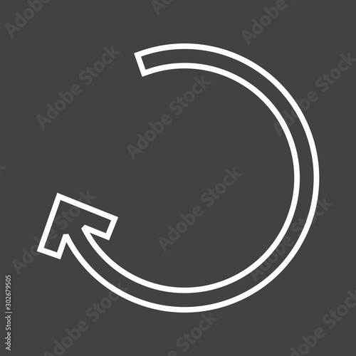 Beautiful Left Back Arrow Line Vector Icon