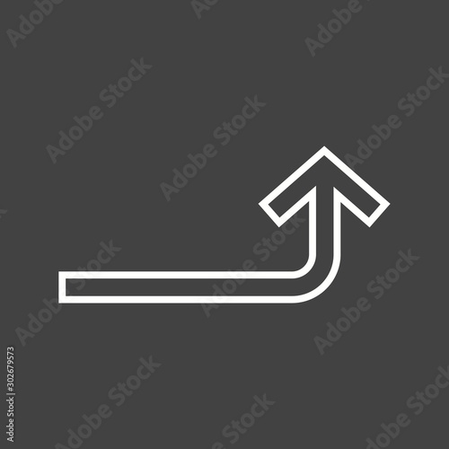 Beautiful Turn Up Line Vector Icon