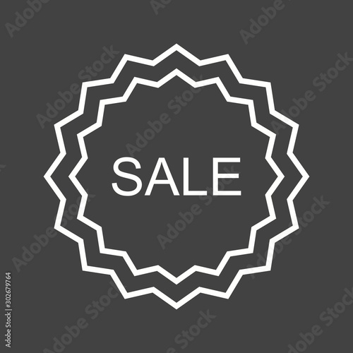 Beautiful Sale Tag Line Vector Icon