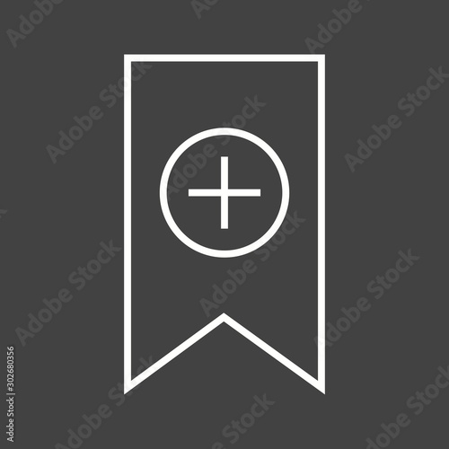 Beautiful Ad Tag Line Vector Icon