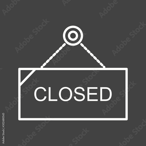 Beautiful Closed Tag Line Vector Icon