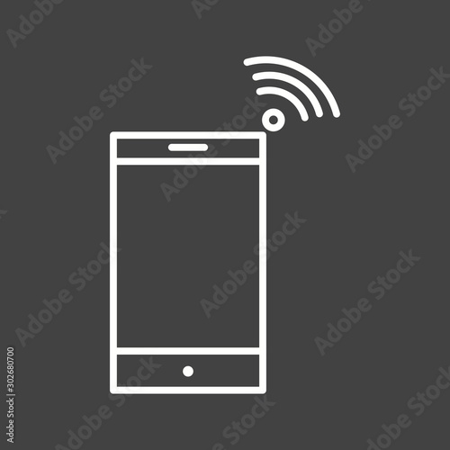 Beautiful Mobile Hotspot Line Vector Icon