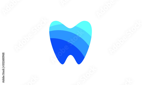 Wallpaper Mural Abstract Gradient Tooth Logo Design Emphasizing Dental Health and Professionalism in Healthcare Torontodigital.ca