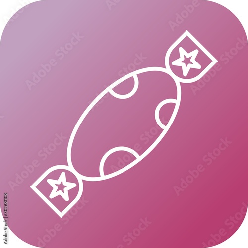 Beautiful Toffee Line Vector Icon