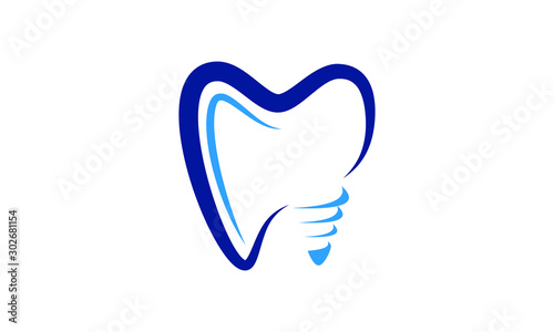 Dental Clinic logo template, Dental Care logo designs vector, Health Dent Logo design vector template linear style. Dental clinic Logotype concept icon. Tooth Teeth Smile Dentist Logo, photo