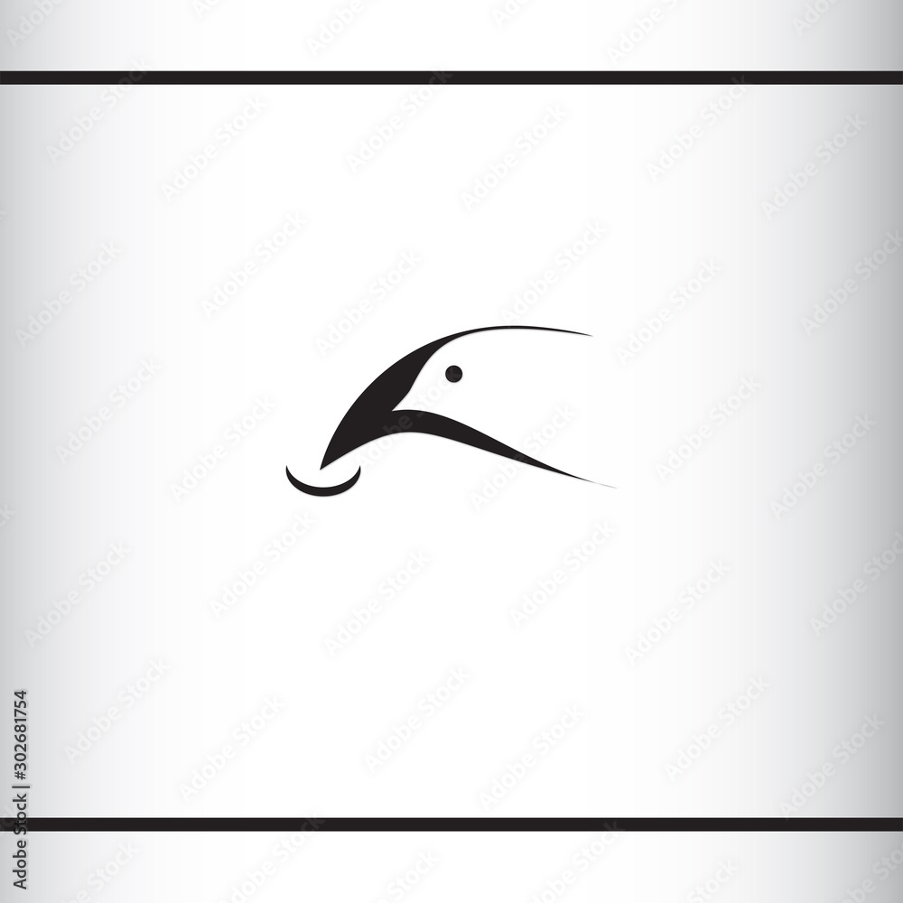 Naklejka premium Open pages of book with head of dove in negative space. Minimalist simple logo design. Logo design template