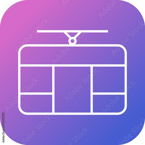 Beautiful Chairlift Line Vector Icon