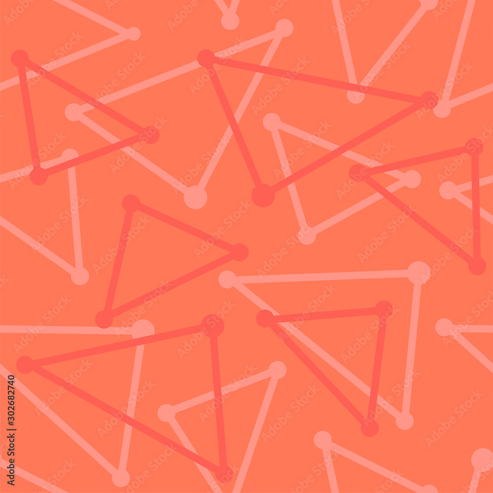 seamless pattern with triangles on red background