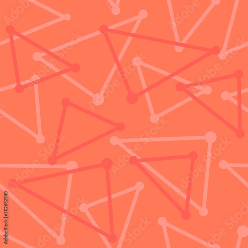 seamless pattern with triangles on red background